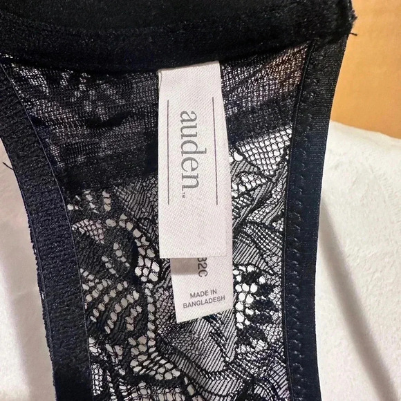 Auden Black Demi Coverage Lace Push-Up Racerback Bra - Picture 4 of 4